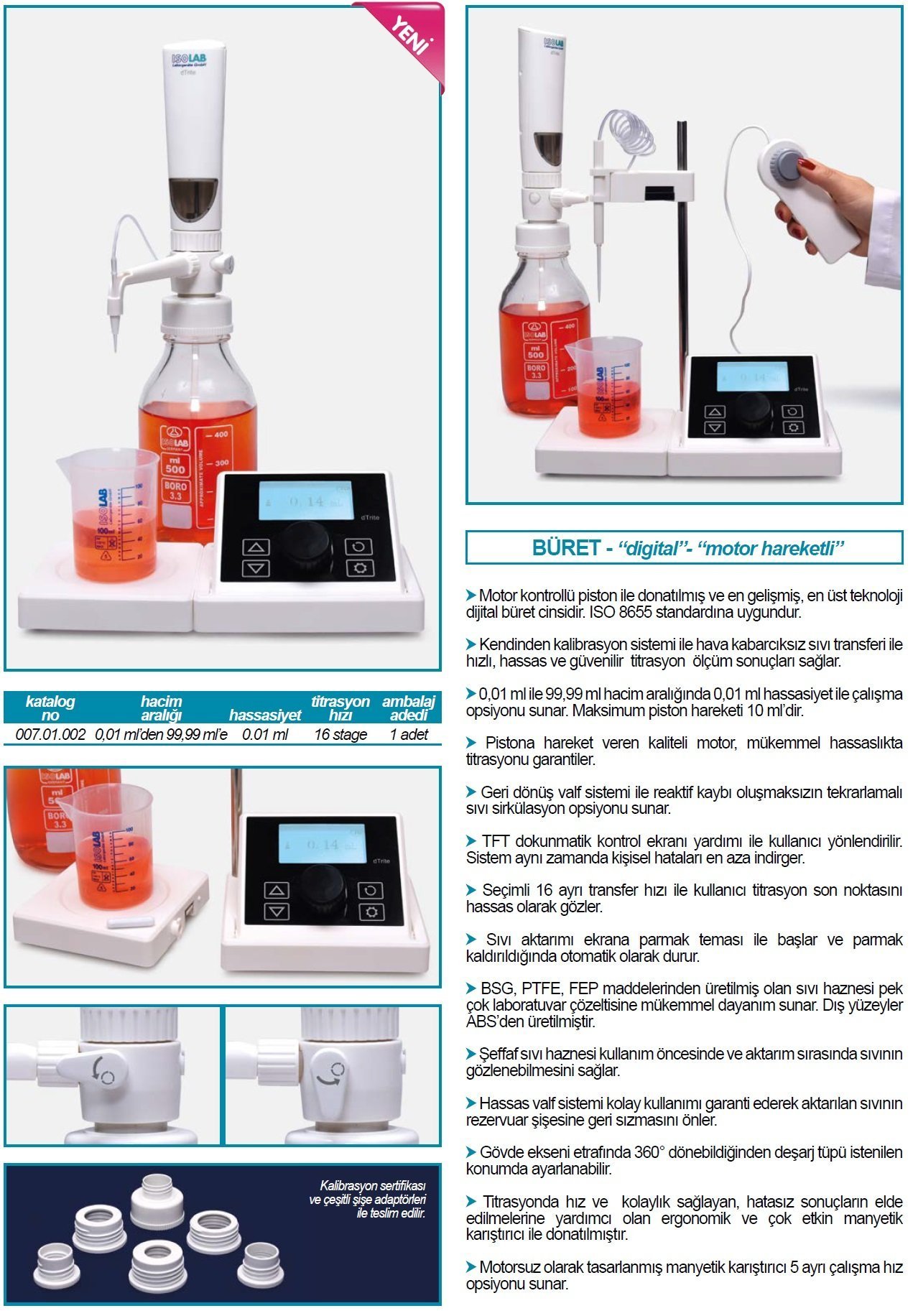 İSOLAB 007.01.002 büret dijital